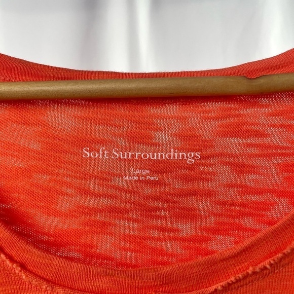 Soft Surroundings Cotton Marchesa Dress in Mango Size Large - Picture 3 of 7